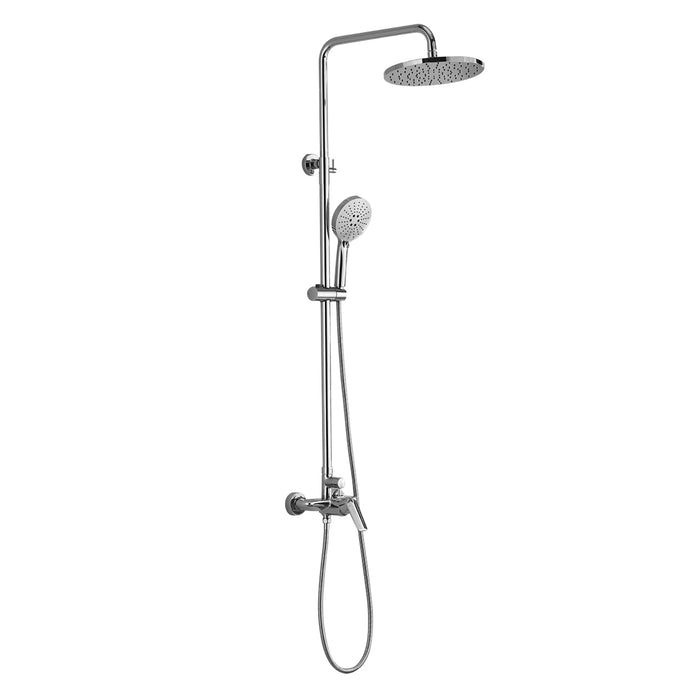 Topcraft Wall-Mounted 10-Inch Rain Shower System with Handheld Faucet