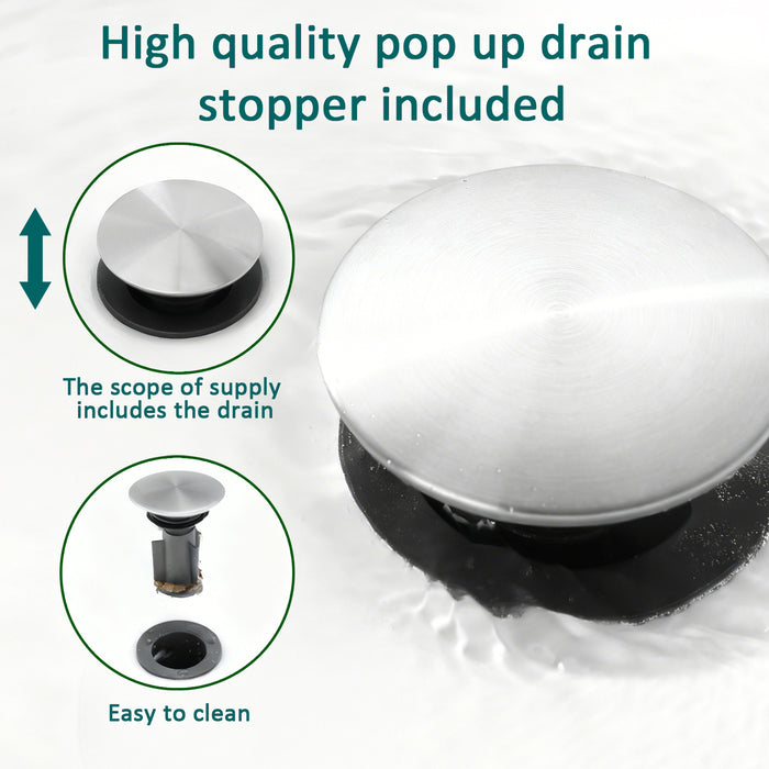 Bathroom Faucet 2 Handle Centerset Bathroom Sink Faucet with Pop Up Drain Assembly
