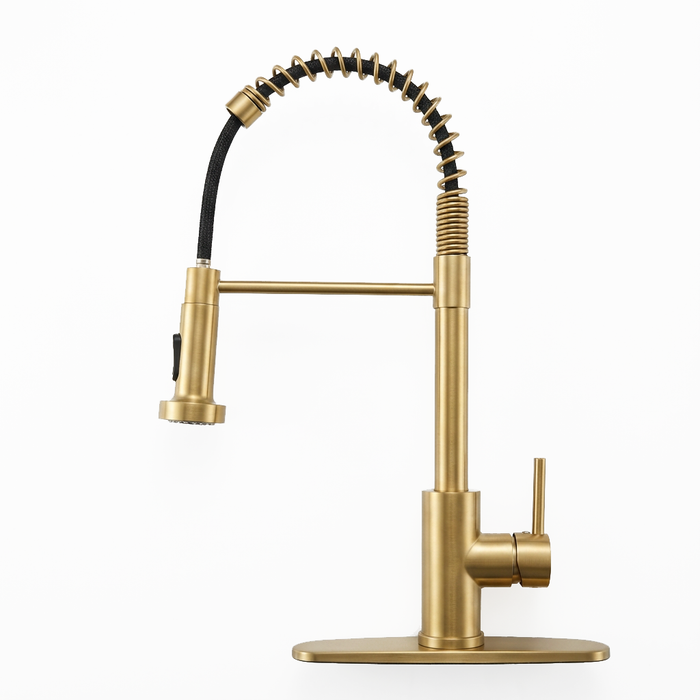Kitchen Faucet with Pull Down Sprayer Industrial Single Handle Single Hole Faucet for Farmhouse
