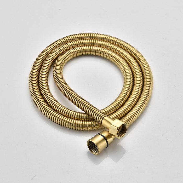 1-Spray Patterns 10 in. Ceiling Mount Dual Fixed and Handheld Shower Head 2.5 GPM in Brushed Gold