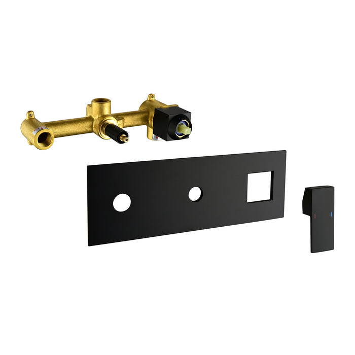1-Spray Patterns 9.84 in. Dual Fixed and Handheld Shower Head with 1.8 GPM in Matte Black