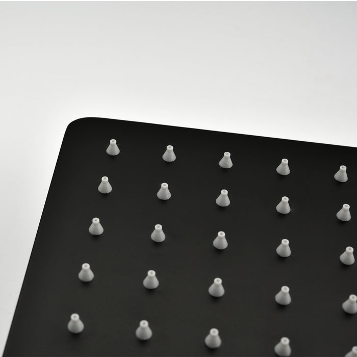1-Spray Patterns 9.84 in. Dual Fixed and Handheld Shower Head with 1.8 GPM in Matte Black