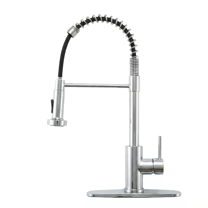Kitchen Faucet with Pull Down Sprayer Industrial Single Handle Single Hole Faucet for Farmhouse