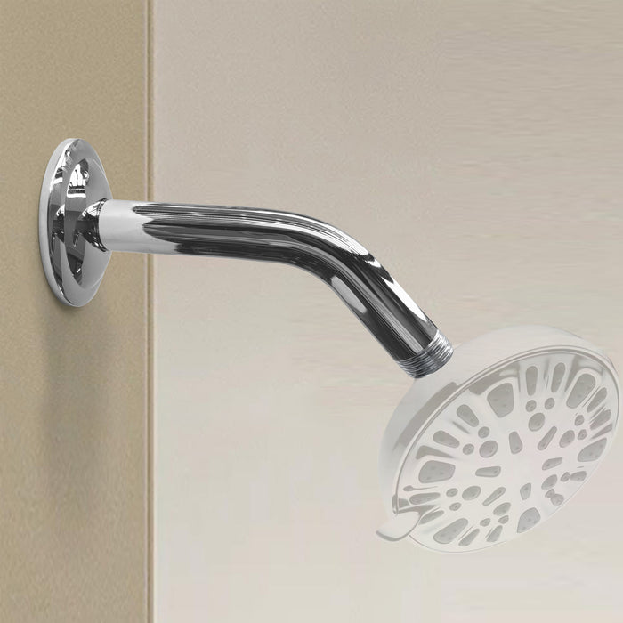 1/2 NPT ¡Á 4.8 in. Round Wall Mount Shower Arm with Sure Grip Flange in Chrome ( 1-Pack )