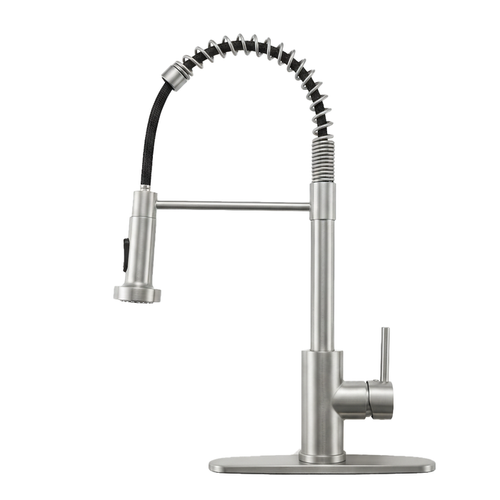 Kitchen Faucet with Pull Down Sprayer Industrial Single Handle Single Hole Faucet for Farmhouse