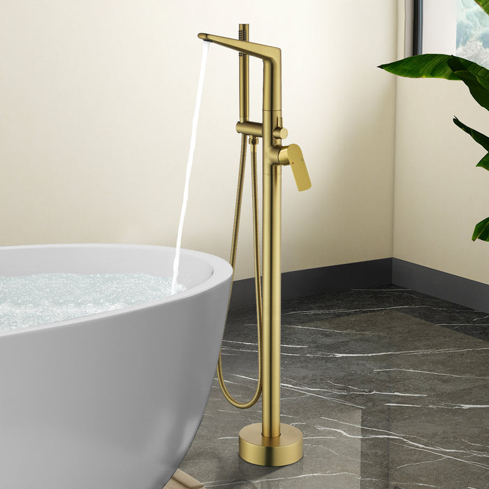 Topcraft Freestanding Bathtub Filler with Handheld Showerhead
