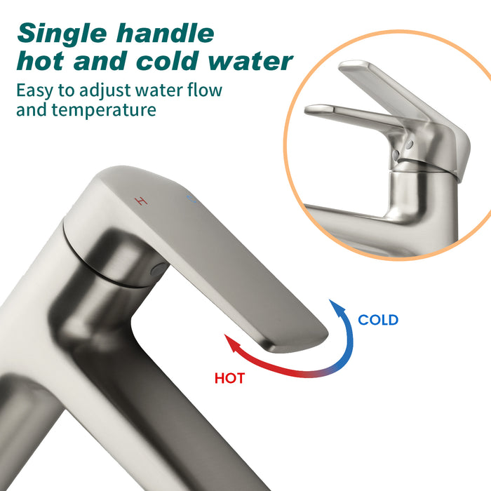 Topcraft Single-Handle Bathroom Faucet with Pop-Up Drain