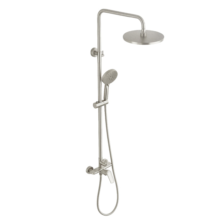 Topcraft Wall-Mounted 10-Inch Rain Shower System with Handheld Faucet