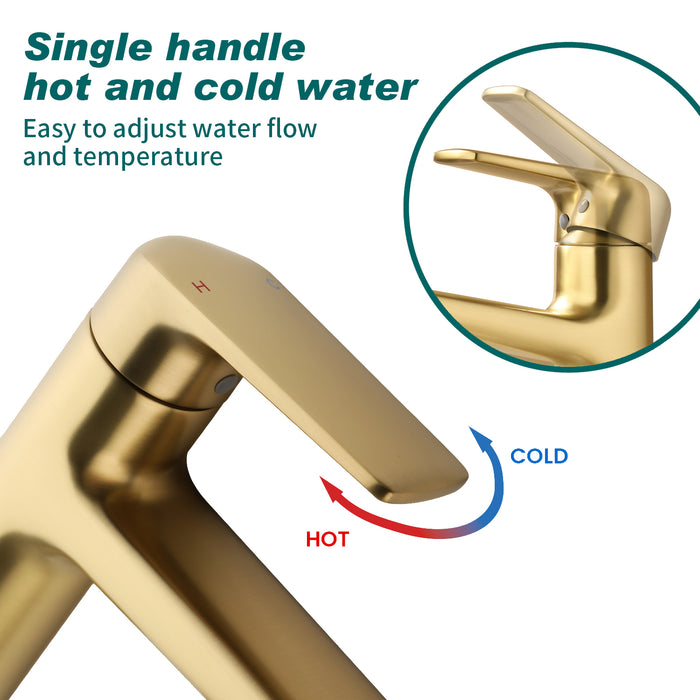 Topcraft Single-Handle Bathroom Faucet with Pop-Up Drain