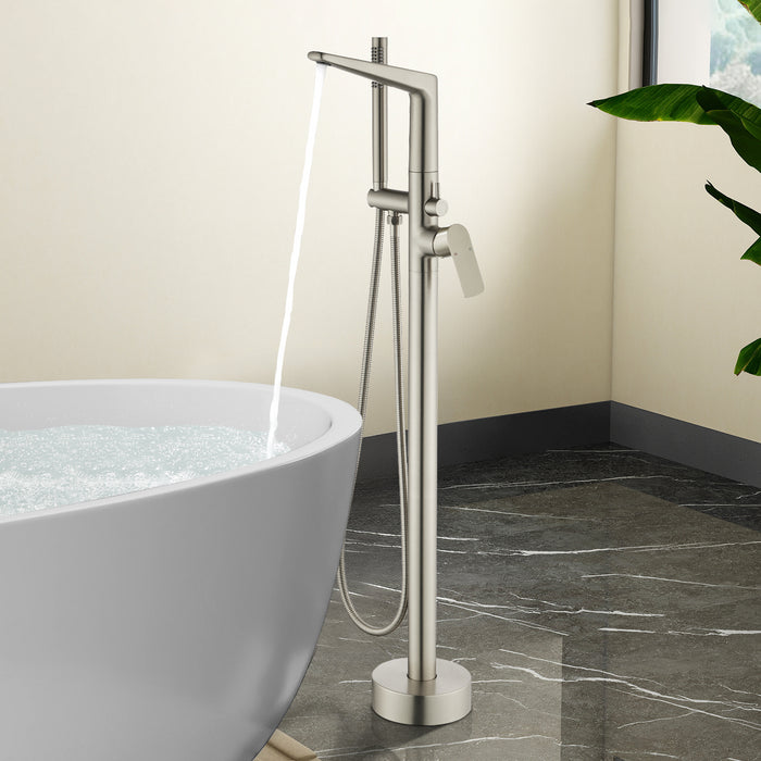 Topcraft Freestanding Bathtub Filler with Handheld Showerhead