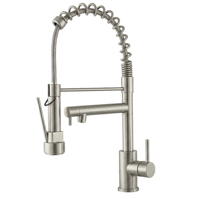 Single Handle Single Hole 2- Function Stainless Steel Kitchen Faucet