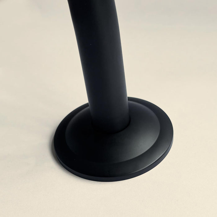 1/2 NPT × 4.8 in. Round Wall Mount Shower Arm with Sure Grip Flange in Matte Black ( 1-Pack )