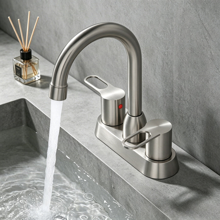 2 Handles Bathroom Sink Faucet, Centerset RV Bathroom Faucets for 2/3 Hole