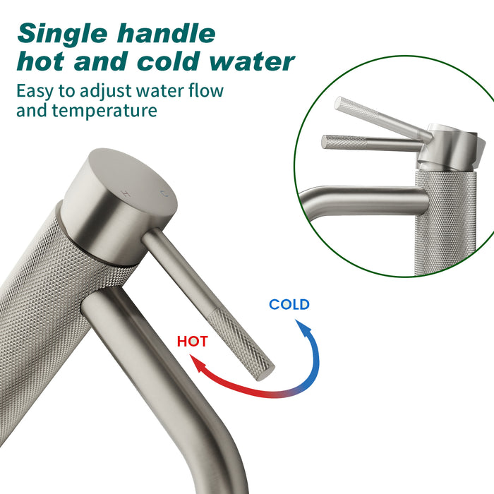 Topcraft Single-Handle Bathroom Faucet with Pop-Up Drain