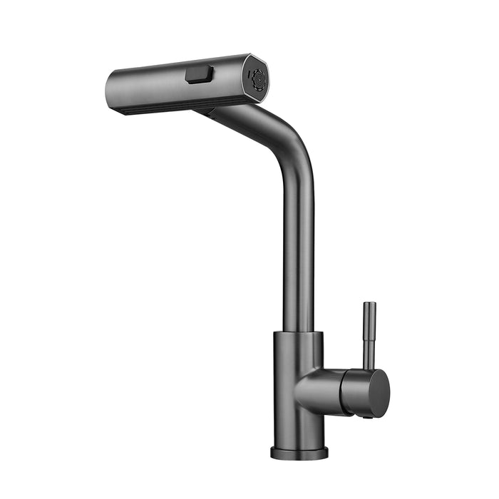Single Handle Basin Sink Pull Out Kitchen Faucet With 360° Rotating Spout