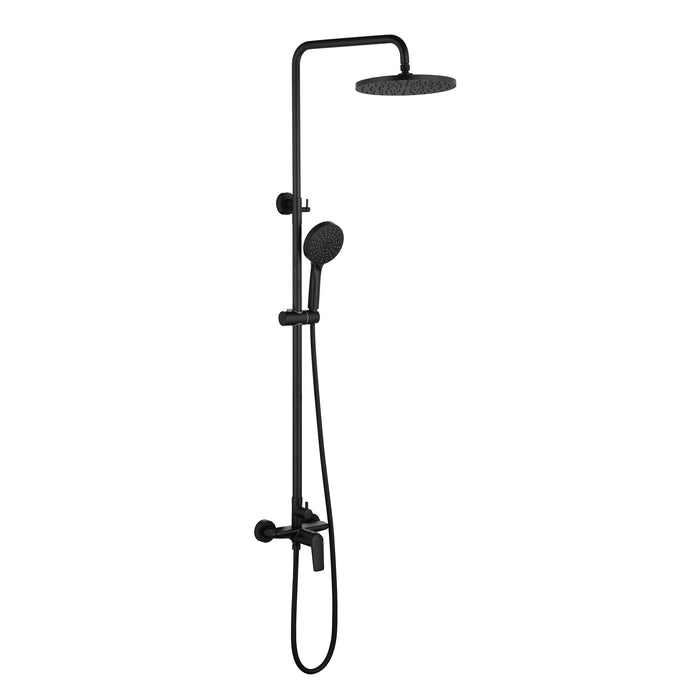 Topcraft Wall-Mounted 10-Inch Rain Shower System with Handheld Faucet