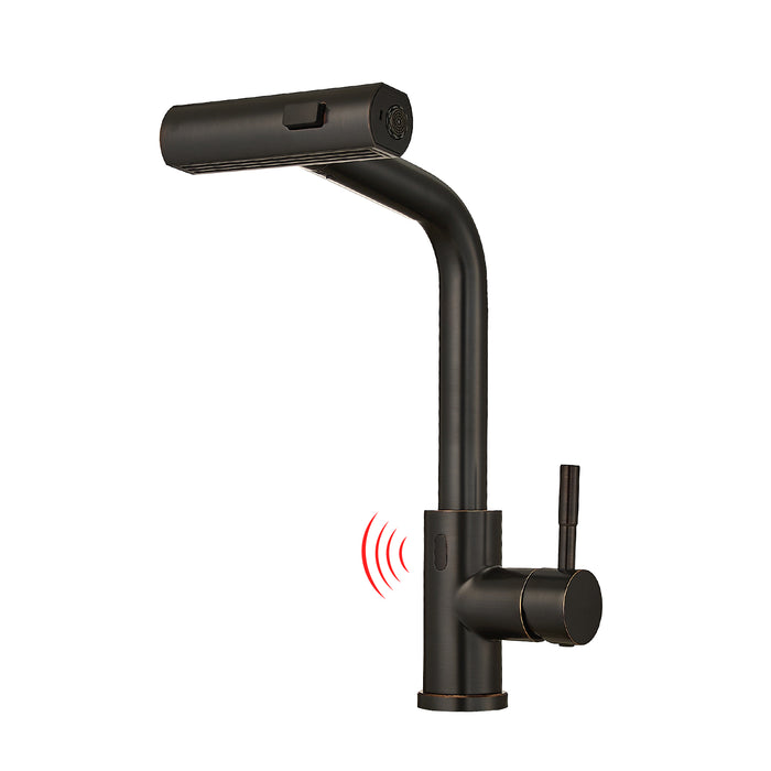 Battery Powered Touchless Pull Out Kitchen Faucet, Without Battery