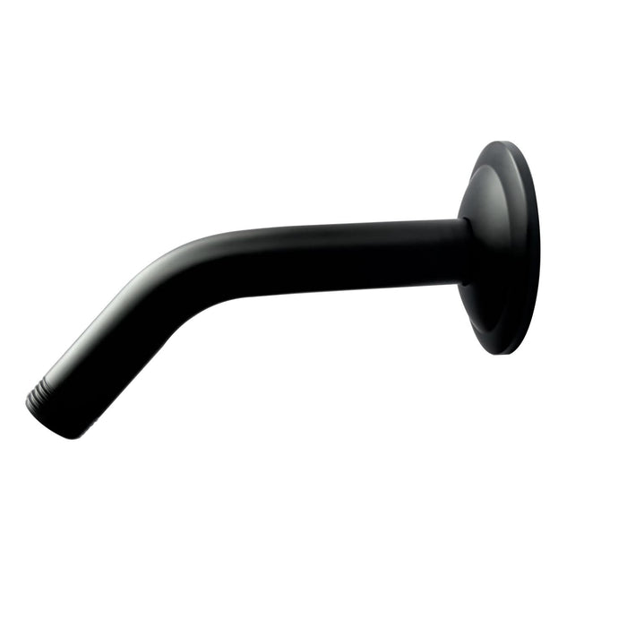1/2 NPT × 4.8 in. Round Wall Mount Shower Arm with Sure Grip Flange in Matte Black ( 1-Pack )