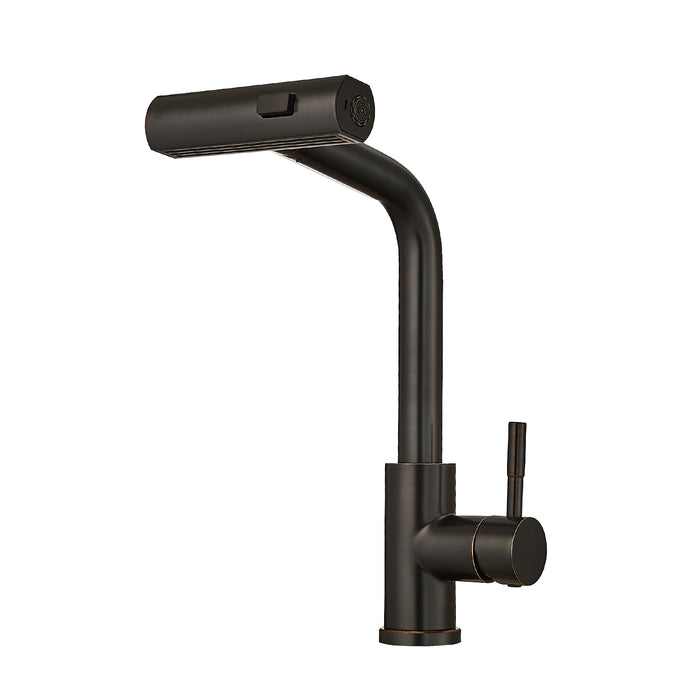 Single Handle Basin Sink Pull Out Kitchen Faucet With 360° Rotating Spout