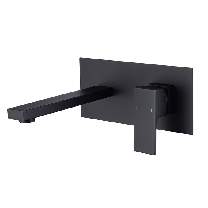 Wall Mount Faucet for Bathroom Sink or Bathtub, Single Handle 2 Holes Brass Rough-in Valve Included