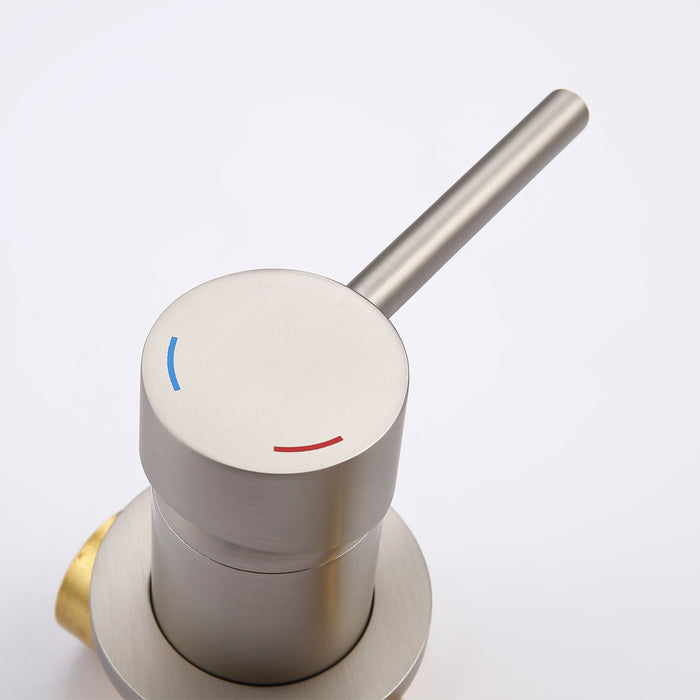 Wall Mount Faucet for Bathroom Sink or Bathtub, Single Handle 2 Holes Brass Rough-in Valve Included