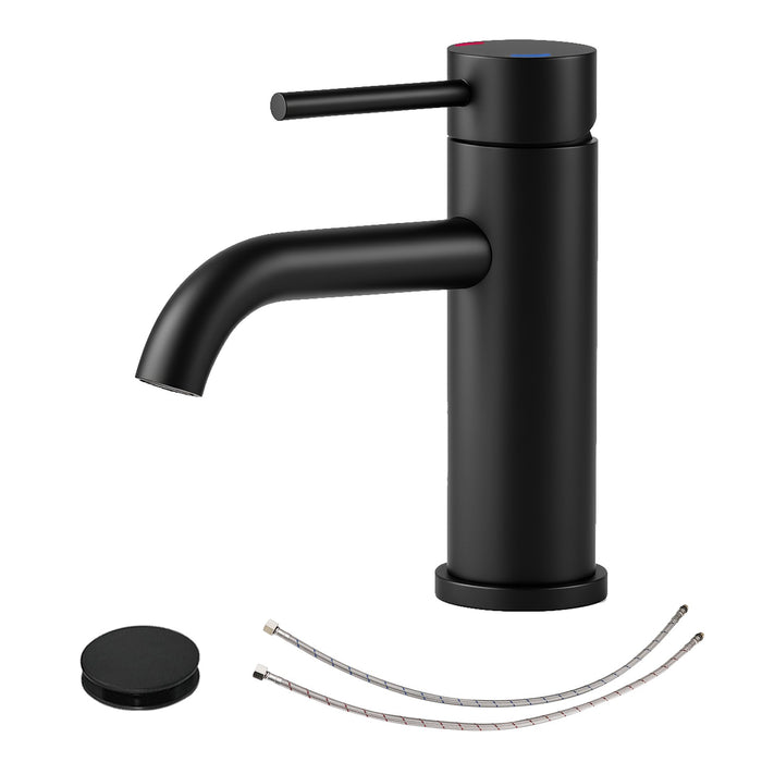 Single Handle Bathroom Faucet Lavatory Faucet Stainless Steel Single Hole
