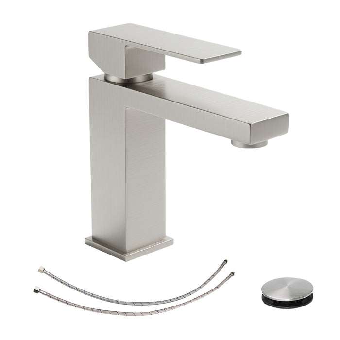 Single Handle Bathroom Faucet Lavatory Faucet Stainless Steel Single Hole