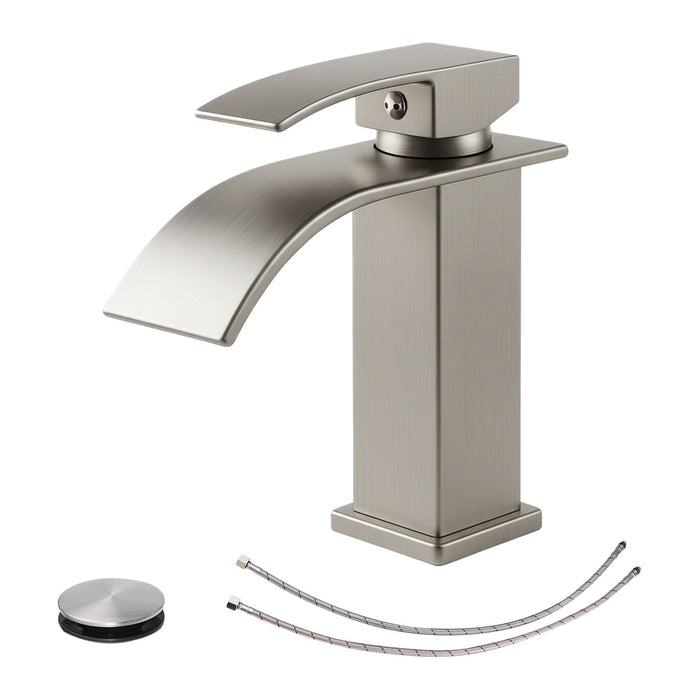 Single Handle Bathroom Faucet Lavatory Faucet Stainless Steel Single Hole