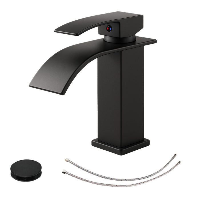 Single Handle Bathroom Faucet Lavatory Faucet Stainless Steel Single Hole