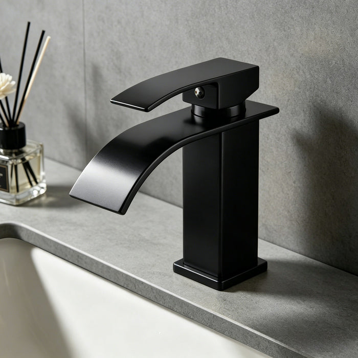 Single Handle Bathroom Faucet Lavatory Faucet Stainless Steel Single Hole