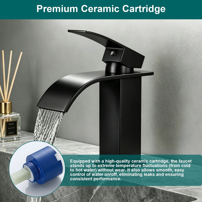 Single Handle Bathroom Faucet Lavatory Faucet Stainless Steel Single Hole