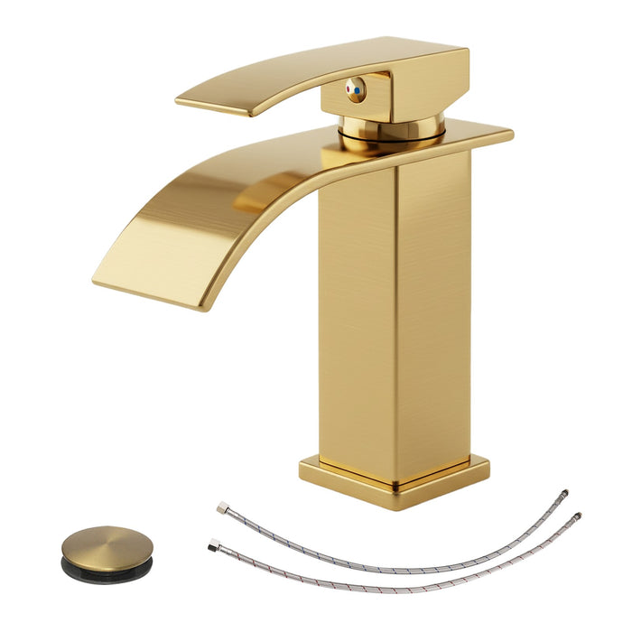 Single Handle Bathroom Faucet Lavatory Faucet Stainless Steel Single Hole