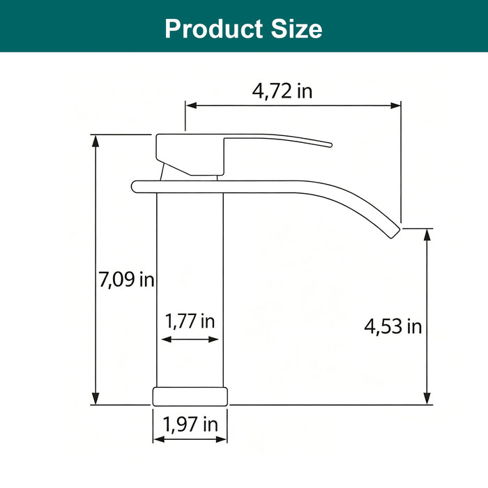 Single Handle Bathroom Faucet Lavatory Faucet Stainless Steel Single Hole