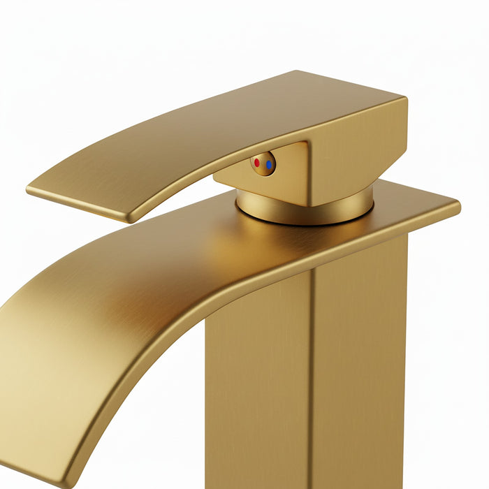 Single Handle Bathroom Faucet Lavatory Faucet Stainless Steel Single Hole