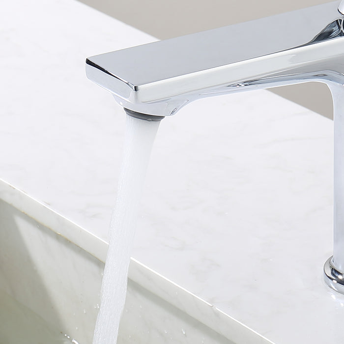 Single Hole Bathroom Faucet,Laundry Vanity Sink Faucet with Two 9/16" Hoses