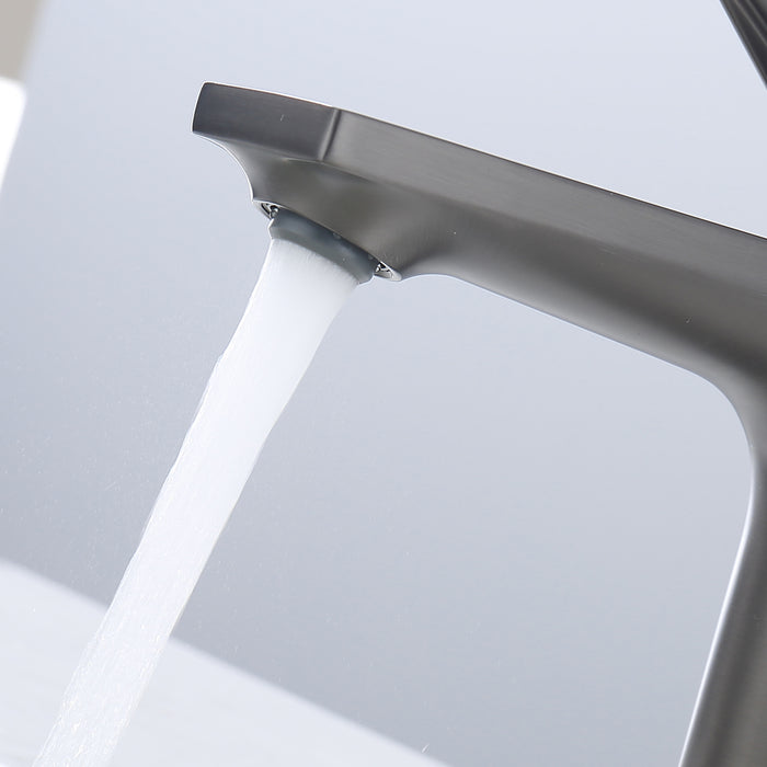 Single Hole Bathroom Faucet,Laundry Vanity Sink Faucet with Two 9/16" Hoses