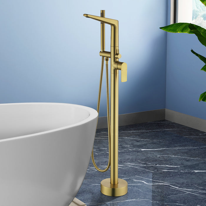 Topcraft Freestanding Bathtub Filler with Handheld Showerhead