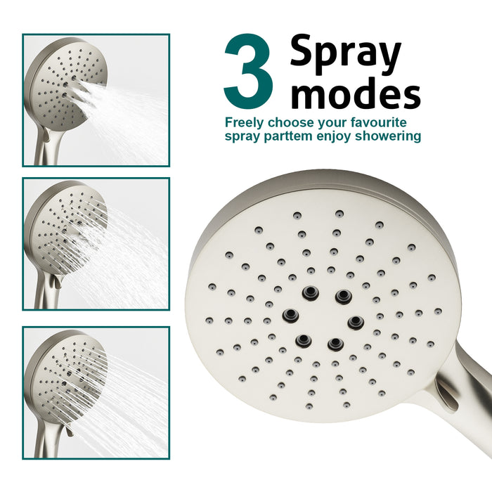 Topcraft Wall-Mounted 10-Inch Rain Shower System with Handheld Faucet