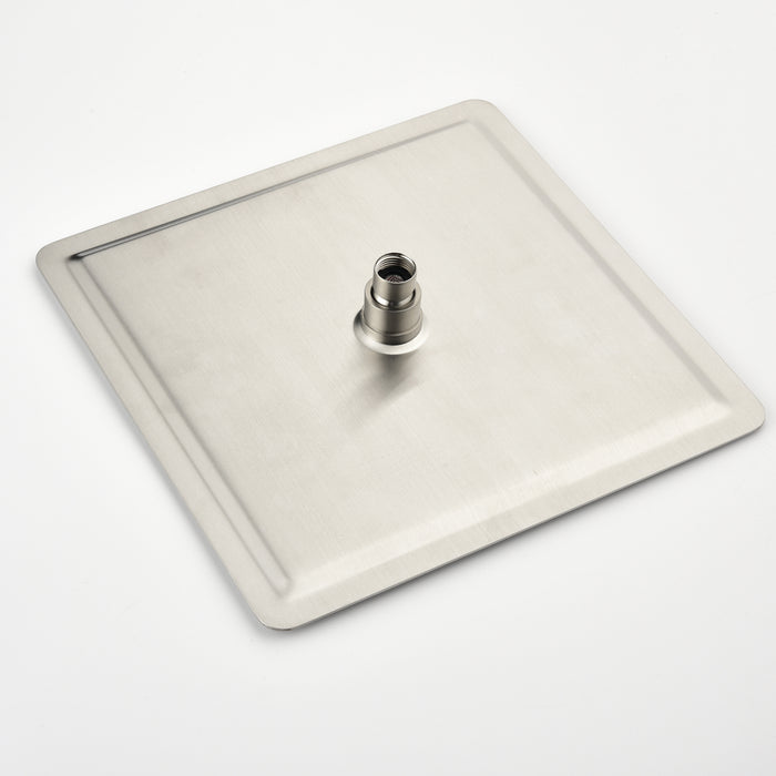 1-Spray Patterns with 2.5 GPM 9.84 in. Ceiling Mount Fixed Shower Head in Brushed Nickel
