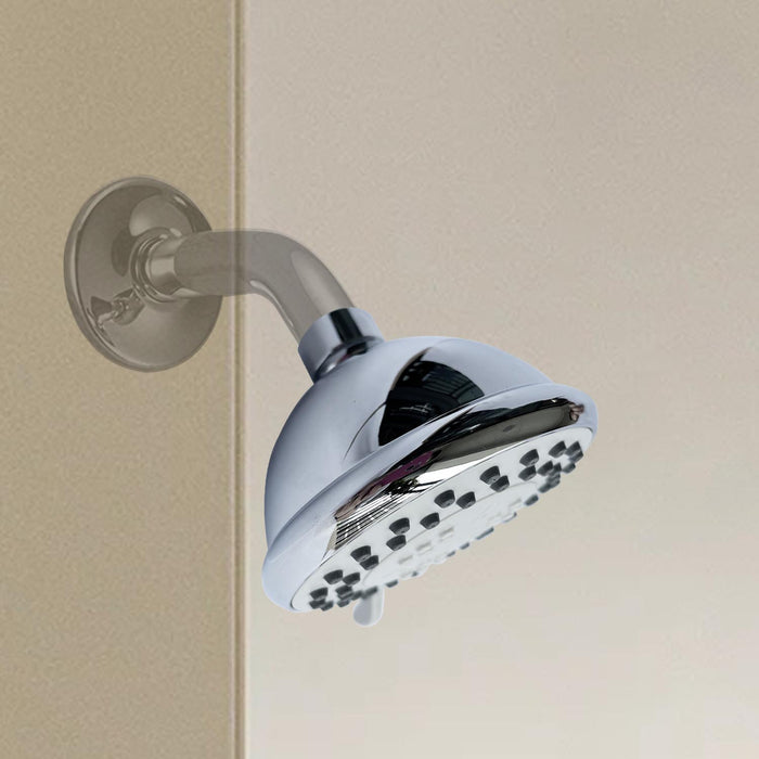 3-Spray Patterns with 1.75 GPM 3.94 in. Wall Mount Fixed Shower Head With High-Pressure in Chrome