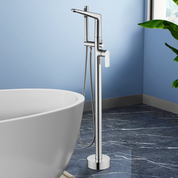 Topcraft Freestanding Bathtub Filler with Handheld Showerhead
