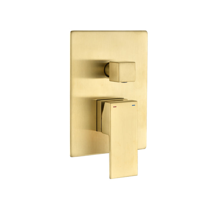 1-Spray Patterns 10 in. Ceiling Mount Dual Fixed and Handheld Shower Head 2.5 GPM in Brushed Gold