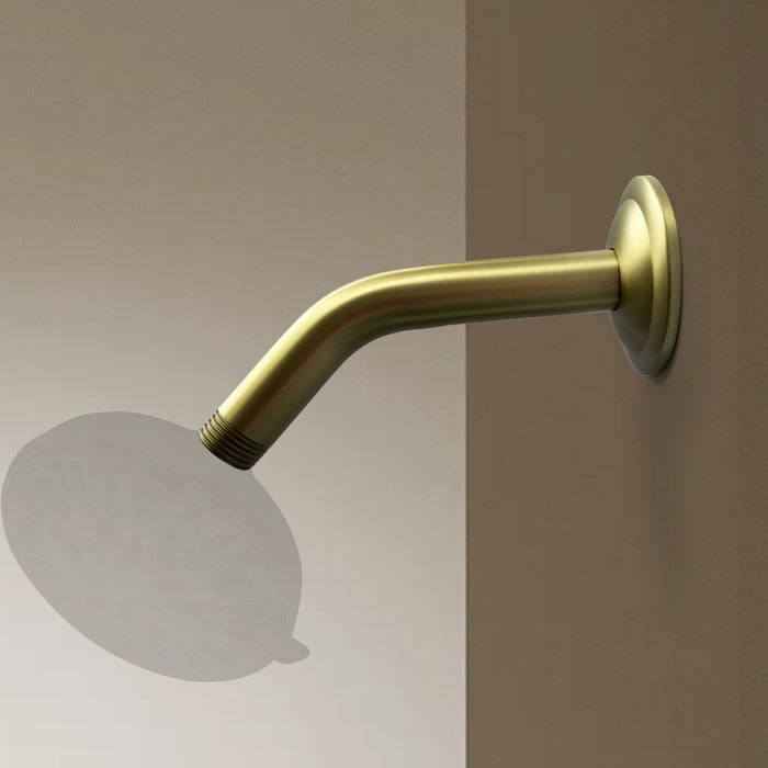 Shower Arm with Flange, 1/2 NPT Tapered Threads, Rain Shower Head Arm, Wall Mount Shower Extension Arm