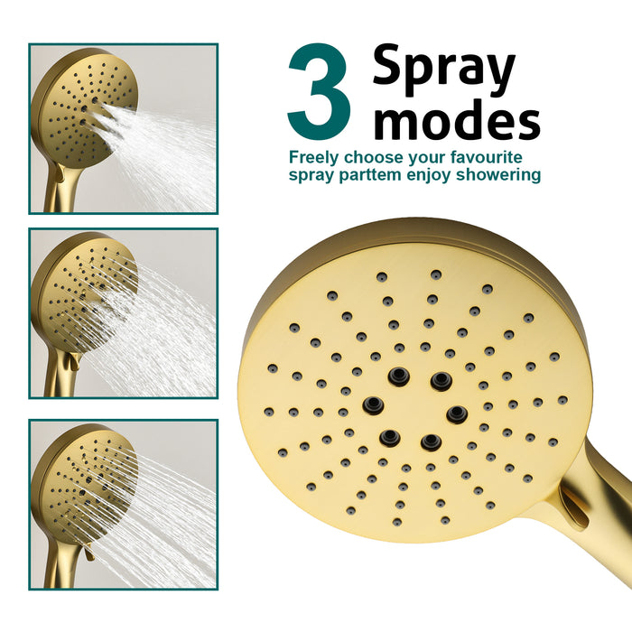 Topcraft Wall-Mounted 10-Inch Rain Shower System with Handheld Faucet