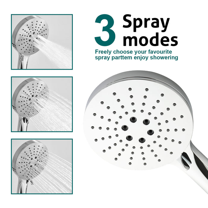 Topcraft Wall-Mounted 10-Inch Rain Shower System with Handheld Faucet