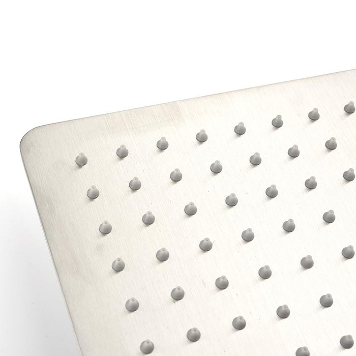 1-Spray Patterns 11.8 in. Dual Fixed and Handheld Shower Head with 2.5 GPM in Brushed Nickel