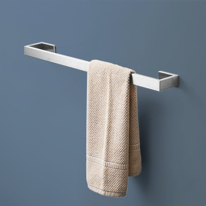 24.4 in. SUS304 Stainless Steel Wall Mounted Towel Bar in Brushed Nickel
