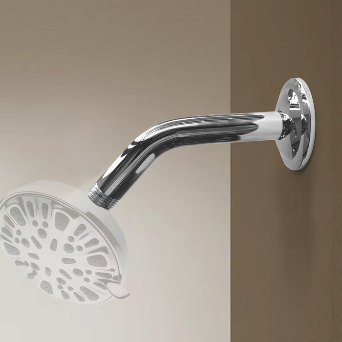 1/2 NPT ¡Á 4.8 in. Round Wall Mount Shower Arm with Sure Grip Flange in Chrome ( 1-Pack )