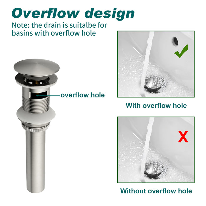 Topcraft Single-Handle Bathroom Faucet with Pop-Up Drain