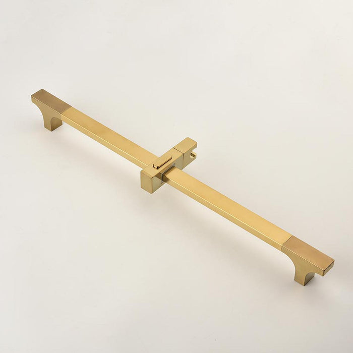 1-spray 11.8 in. Wall-Mounted Dual Fixed and Handheld Shower Head 2.5 GPM with Slide Bar, Body-sprays in Brushed Gold